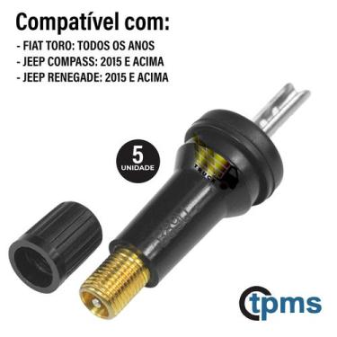 Imagem de 5 Bico Válvula P Sensor Tpms Fiat Toro Jeep Renegade Compass - Rota376