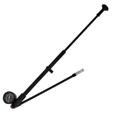 Imagem de Bomba de choque de bicicleta 300 PSI de alta pressão, bomba de choque leve para mountain bike, válvula Schrader e Presta, bomba de pneu de bicicleta com medidor para montanha, bicicletas de estrada e
