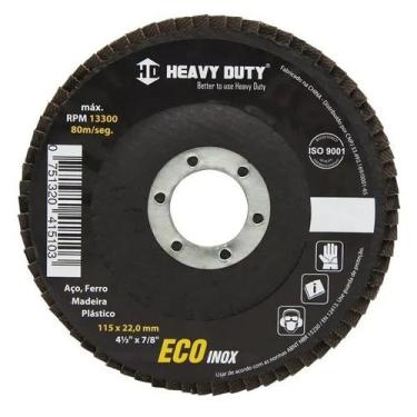 Imagem de DISCO FLAP ECOINOX FIBRA CONICO 4.1/2 GRANA 60 - 15 Unidades - HEAVY D