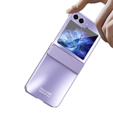 Imagem de Capa protetora anti-queda para samsung flip5, capa protetora para samsung galaxy z flip 5 5g flip5 zflip5, roxa, para samsung z flip 5