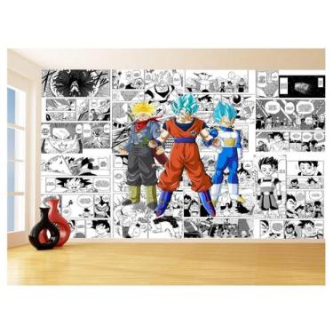 Imagem de Papel De Parede Dragon Ball Goku Vegeta Anime 3,5M Dbz679 - Você Decor