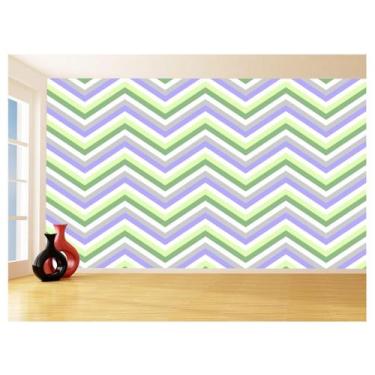 Imagem de Papel De Parede 3D Sala Chevron Zig Zag Listras 3,5M Zig58 - Você Deco
