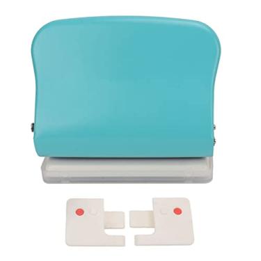 Imagem de QANYEGN Máquina de encadernação de 10 furos, máquina de encadernação de planejador, perfurador de papel portátil de corpo de metal para documentação de encadernação (Azul)