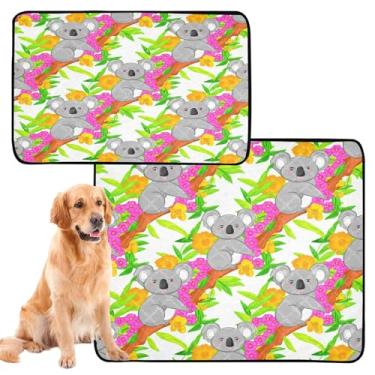 Imagem de CEBUGI Almofadas de xixi laváveis para cães, pacote com 3, almofadas impermeáveis para filhotes de cachorro, antiderrapante, à prova de vazamento, para cama de cercadinho, cama de coalas fofas