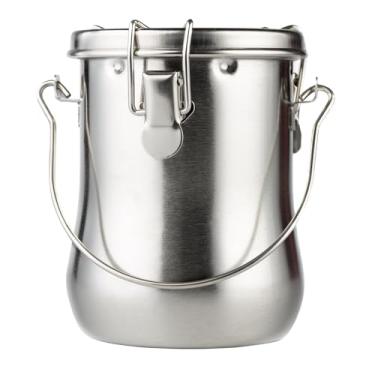 Imagem de HAUSTGO Arruela de pincel, limpador de pincel à prova de vazamento de aço inoxidável com tampa de encaixe e tela de filtro, ótimo para óleo, acrílico, pintura em aquarela, 8 cm de largura x 11 cm de