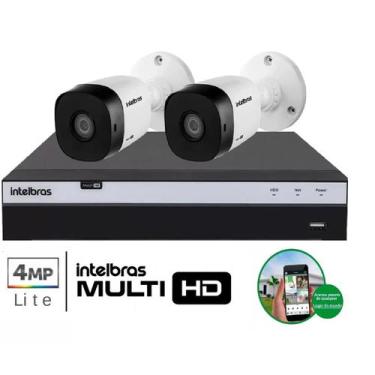 Imagem de Kit 2 Cameras Segurança Intelbras Full Hd 1220b Dvr Mhdx 3004