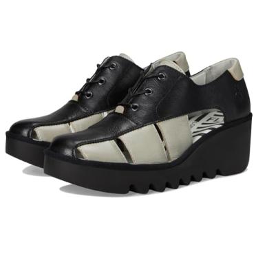 Imagem de FLY London Mocassim feminino Bogi466fly, Preto/prata, 9-9.5