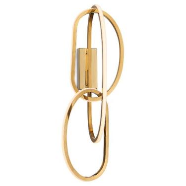 Imagem de Arandela Moderna Interna Led 45w 3000k Tiffel Dourada 74cm Bivolt - Ma