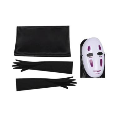 Imagem de Conjunto De Máscara E Luvas Para Cosplay No Face, Capa Preta, Anime Sp