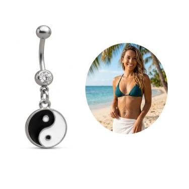 Imagem de Piercing Umbigo Aço Cirúrgico Yin Yang Haste 10mm - Wellstore