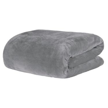 Imagem de Cobertor Solteiro Kacyumara Blanket 300 Soft Liso 1,50x2,20m -, Cinza 