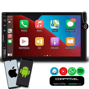 Imagem de Central Multimídia 7 Polegadas MP5 Automotivo Com Apple Carplay e Andr