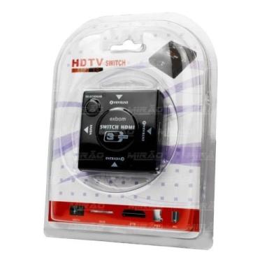 Imagem de Chave Seletora Switch Hub Hdmi 3 Entradas X 1 Saida - ws