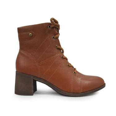 Imagem de Bota Coturno Dakota Salto Médio Bloco Em Couro DA083 34/39, Mascavo, 3
