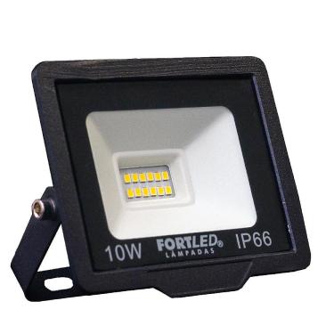 Imagem de Refletor de Led 10W Luz Branca 110/220V 25.000h Fortled