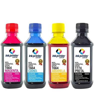 Imagem de Kit de Tinta para Epson L656 - Compatível Inkprinter (4x250ml)