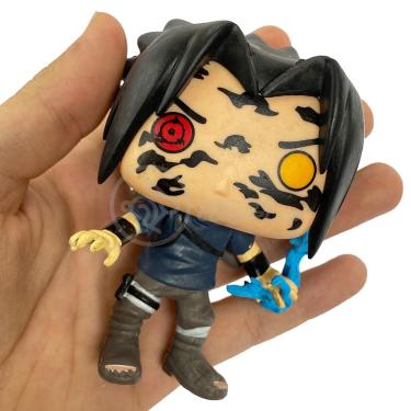 Boneco Miniatura Com Base Coleção Naruto Brinquedo Criança Pvc Sasuke Uchiha  I