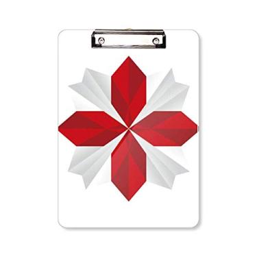 Imagem de Placa de apoio abstrata com estampa de flor de origami de Natal A4