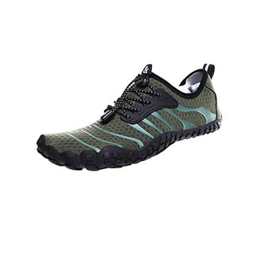 Imagem de Jueshanzj River Upstream Shoes Sapatos masculinos para uso ao ar livre Sapatos de praia femininos de cinco dedos, Verde militar, 5
