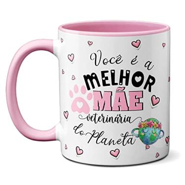 Imagem de Caneca Melhor Mãe Veterinária Especialista Em Cuidar (Rosa)