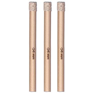 Imagem de Abridores de Furos, 3 Peças de Abridores de Furos de 6 Mm, Ferramentas de Corte de Brocas Soldadas, Broca de Furo Redondo para Vidro, Azulejo Cerâmico, Pedra, Piso, Abridor de