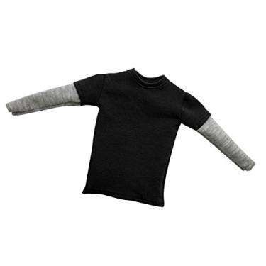 Imagem de VAKUUM Camiseta Escala 1/6 Roupa para 30.5 cm HT PH Masculino Action Figure Body Toy Acessório - Vermelho (Cor: Preto)