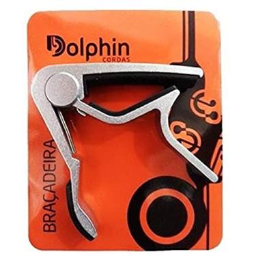 Imagem de Braçadeira Capotraste Para Violão Prata 29325 Dolphin