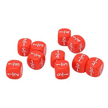 Imagem de Conjunto de Classe de Dados de Fração, Acessórios de Jogo de Matemática de Plástico, Mesa Infantil (Vermelho)