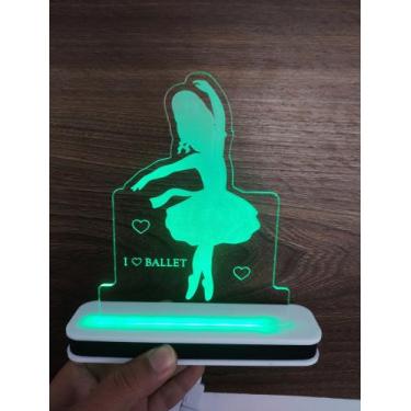 Imagem de Luminária Decorativa com Led Bailarina 02 - 15cm - Hobbies do Oficio
