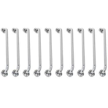 Imagem de Alça de Apoio Barra Inox 80cm Acessibilidade Kit 10 Unidades Idoso Def