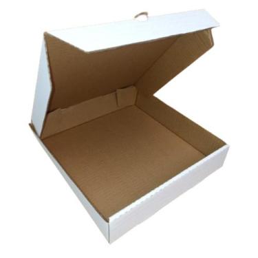 Imagem de 25 Caixas De Papelão 30x29x6 Branco Envios Salgados Montável - EMBALLA