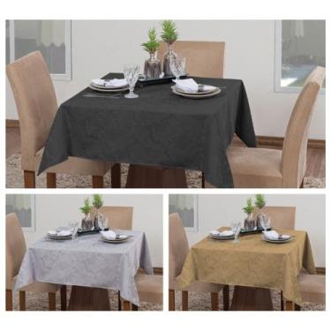 Imagem de Kit 3 Toalhas De Mesa Quadrada 4 Lugares Sala Jantar Jacquard - Raga D
