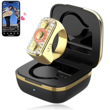 Imagem de Sugsugme Anel de rolagem remoto para TikTok, controle remoto Scroller para TIK Tok, controle remoto de telefone Bluetooth para câmera selfie, gravação de vídeo, controle de música, anel para iPhone,