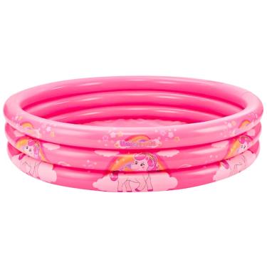 Imagem de Piscina Inflavel 190L 121cm 3 Aneis Unicornio Rosa