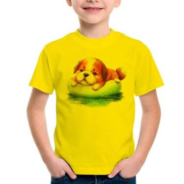 Imagem de Camiseta Infantil Cachorrinho Na Piscina  - Foca na Moda, Amarelo, 14