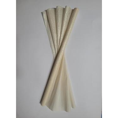 Imagem de Papel Crepom Impermeável Perolado/Metalizado 48cm x 2m - Kit 10 Unidades (CHAMPANHE PEROLADO)