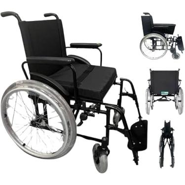 Imagem de Cadeira de Rodas Obeso Dobrável Desmontável em Aço Carbono até 200kg Pneu Antifuro MA3FO Ortomobil (54)