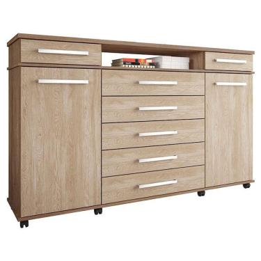 Imagem de Cômoda 2 Portas 7 Gavetas London Nogal Vanilla Touch