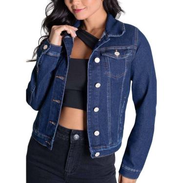 Imagem de Jaqueta Jeans Sawary - 279191 - Azul escuro G-Feminino