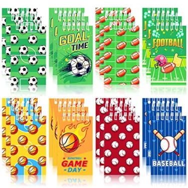 Imagem de Pajean 24 Pieces Sports Mini Notepads, Party Favors Spiral Journal Basketball Baseball Football Ball Notebooks for Boys Girls Teacher Classroom Office School Goodie Bags Stuffers 2.36 x 3.94 Inches