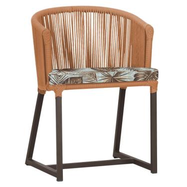 Imagem de Cadeira De Jantar Noronha Alumínio Marrom E6 Trama Original Terra Cota