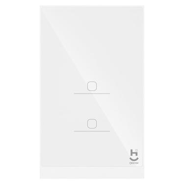Imagem de Interruptor Inteligente 2 Teclas Conexão Zigbee Compatível Com Assistente De Voz Ios E Android Branco - Geonav