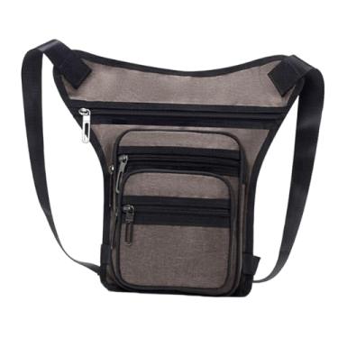 Imagem de Vaveren Pochete de cintura com bolsa de perna drop leg, mochila transversal multiuso, cinto, bolsa de coxa, de perna para andar ao ar livre, caminhadas, Cáqui