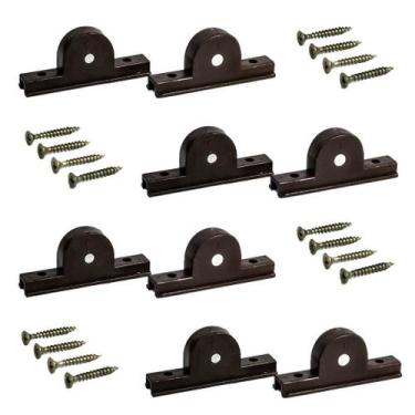 Imagem de Kit De 8 Rodízios Para Janelas E Portas De Correr Trilho 8mm - Perfil 