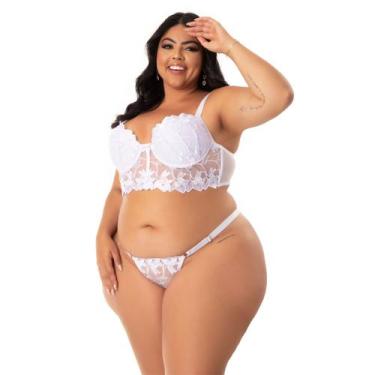 Imagem de Conjunto Lingerie Plus Size Sensual Calcinha Sensual Sutiã Bojo - Isys