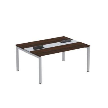 Imagem de Estação de Trabalho Mesa Plataforma Escritório Dupla para 2 Pessoas co