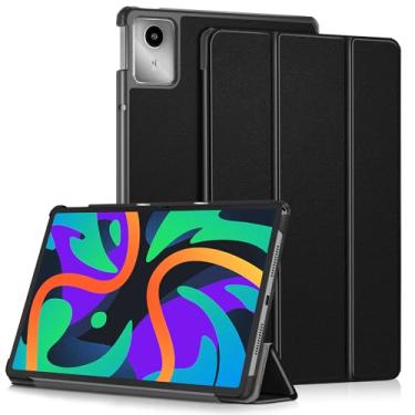 Imagem de Yiernuo Capa compatível com tablet Lenovo Tab M11 2023 TB-330FU / Lenovo Xiaoxin Pad 2024 TB-331FC de 11 polegadas, capa fina e leve de policarbonato com função despertar/hibernar automática, preta