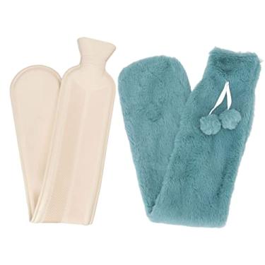 Imagem de Grcfumo Bamasão de água quente de borracha, bolsa de água quente mais quente da cintura com cobertura macia para alívio da dor (Green)