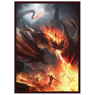 Imagem de Fantasy North - Endragos - The Incinerator - Série Dragons - 100 capas de cartas TCG foscas texturizadas - Serve para Pokémon Magic MTG Commander e outros jogos de cartas - Mangas de baralho