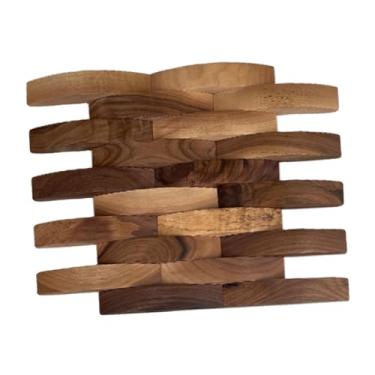 Imagem de Ｂｅｓｇａ Painel de parede de madeira 3D para decoração de interiores, revestimento de parede interno fácil de fazer você mesmo para sala de jantar e sala de, Marrom